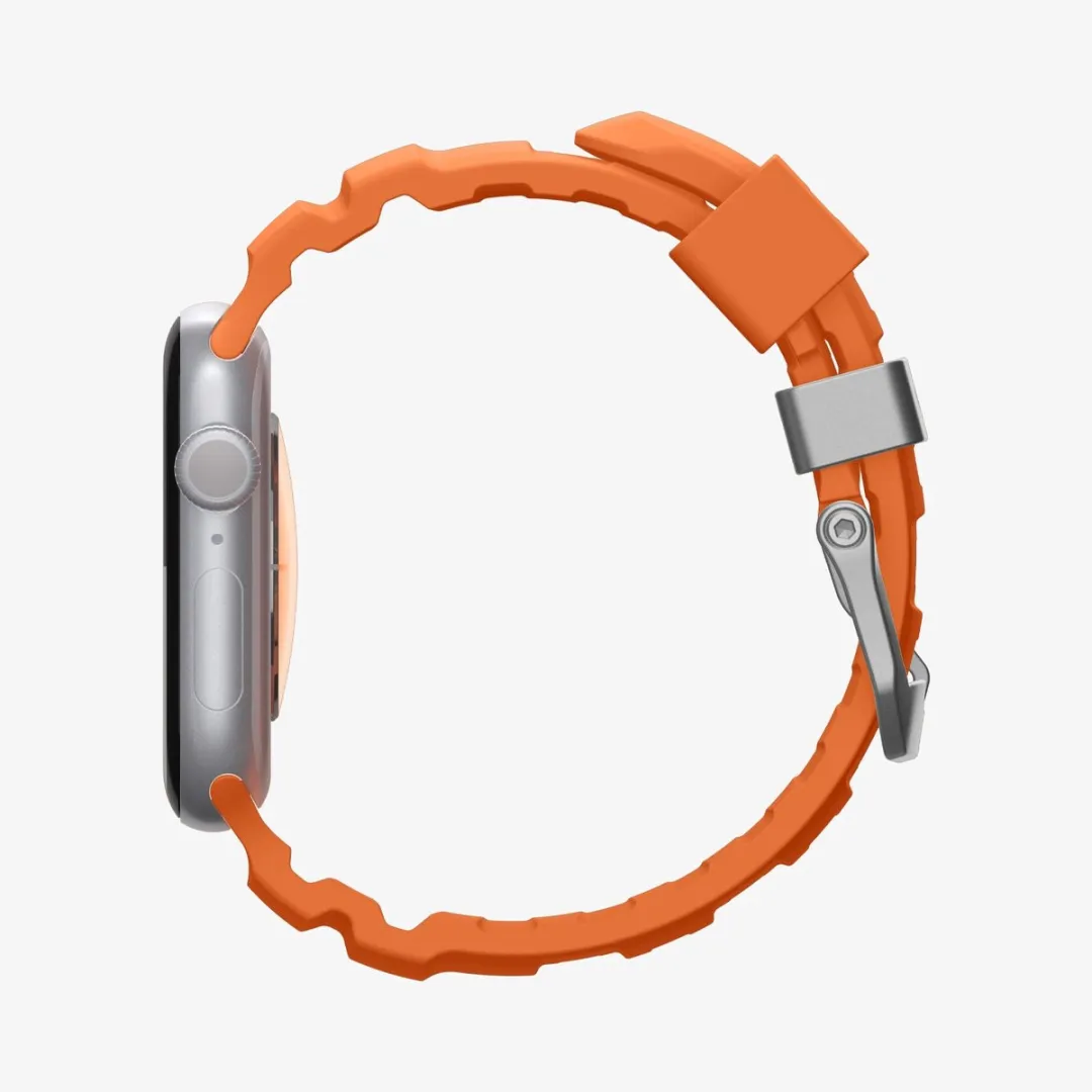 Spigen Siliconen Bandje - Apple Watch 44-49mm - Oranje