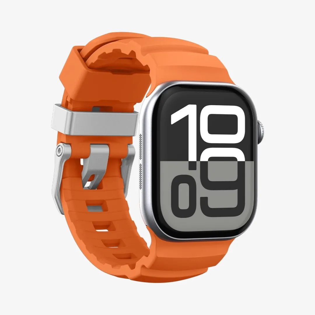 Spigen Siliconen Bandje - Apple Watch 44-49mm - Oranje
