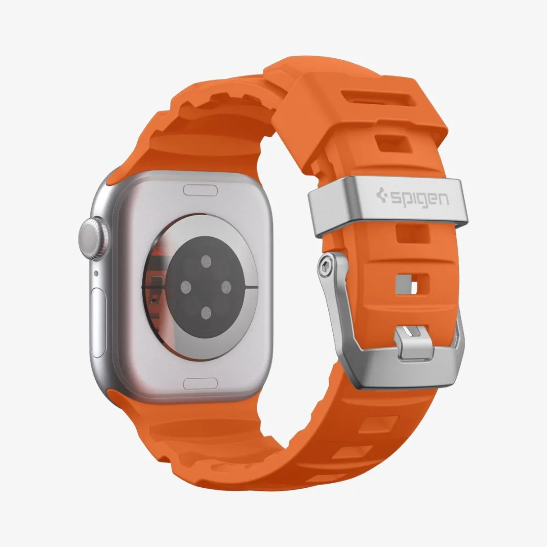 Spigen Siliconen Bandje - Apple Watch 44-49mm - Oranje