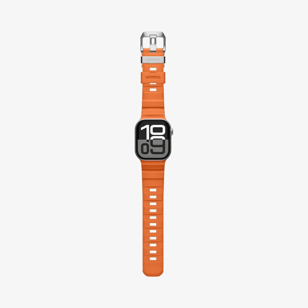 Spigen Siliconen Bandje - Apple Watch 44-49mm - Oranje