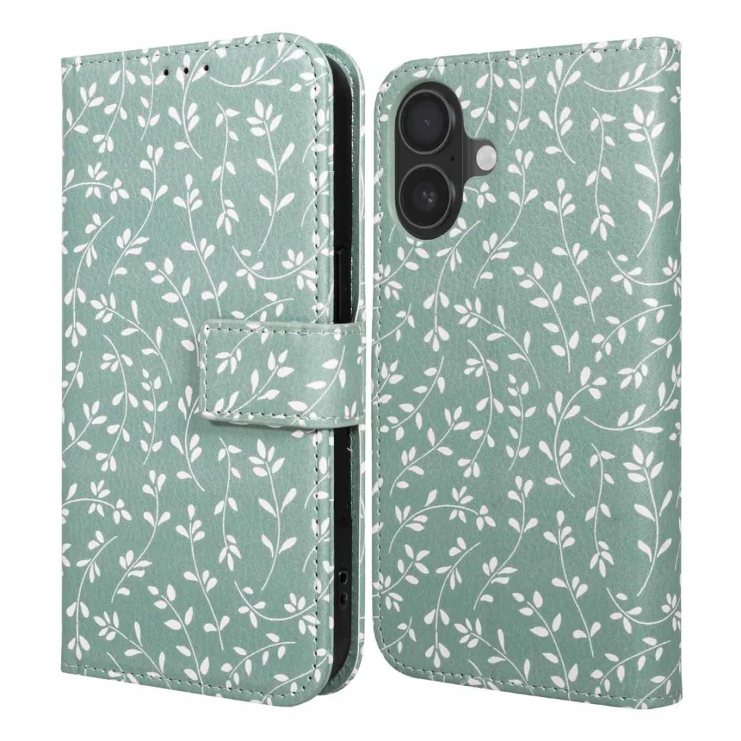 Imoshion iPhone 17 Hoesje Smoke Green Flowers