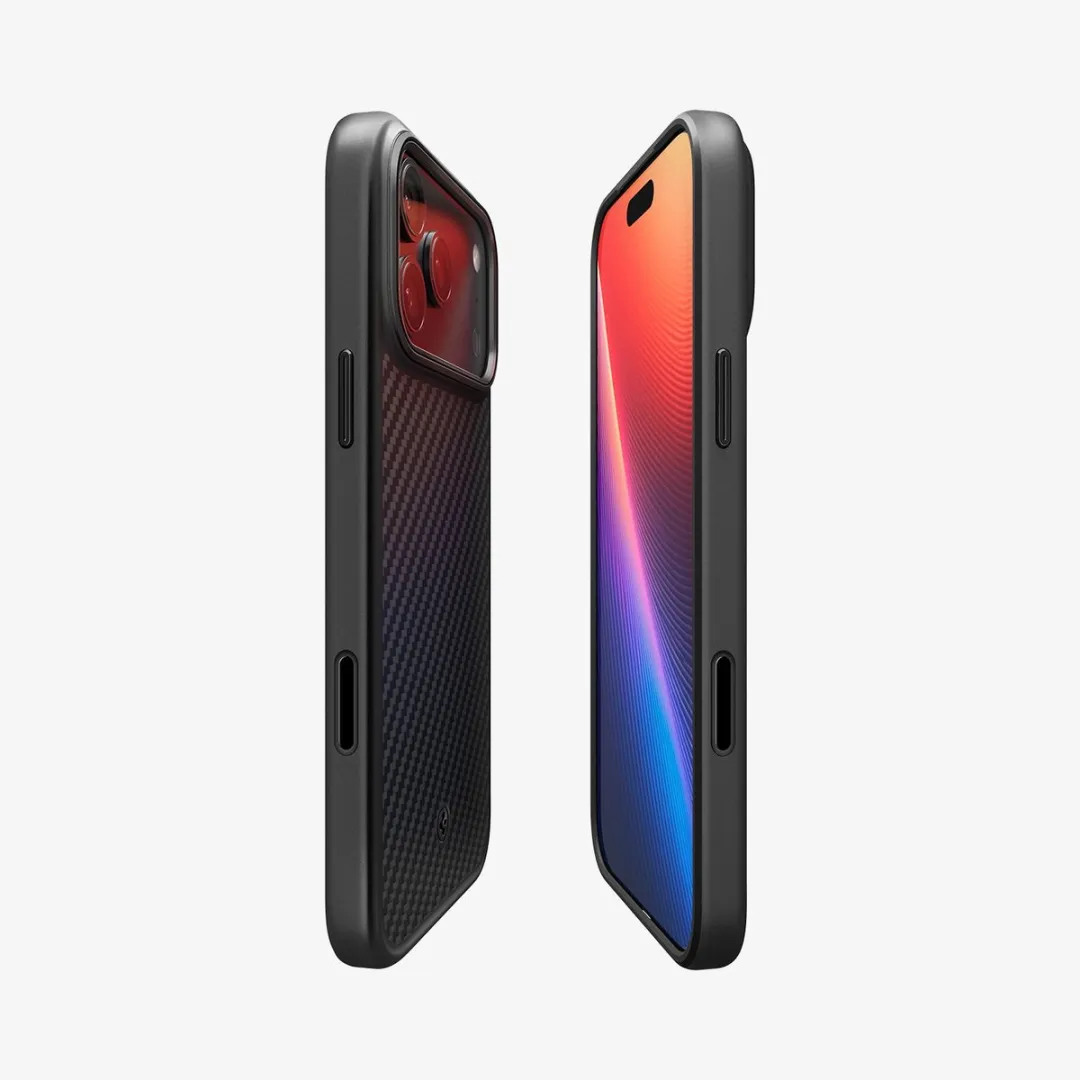 Spigen Enzo Aramid T MagSafe Hoesje - iPhone 17 Pro - Zwart