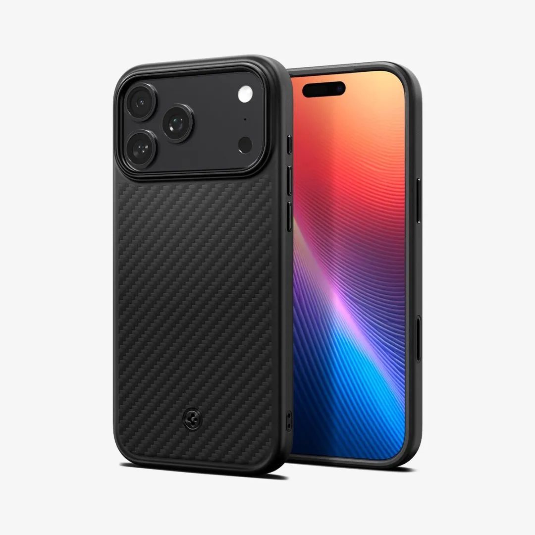 Spigen Enzo Aramid T MagSafe Hoesje - iPhone 17 Pro - Zwart