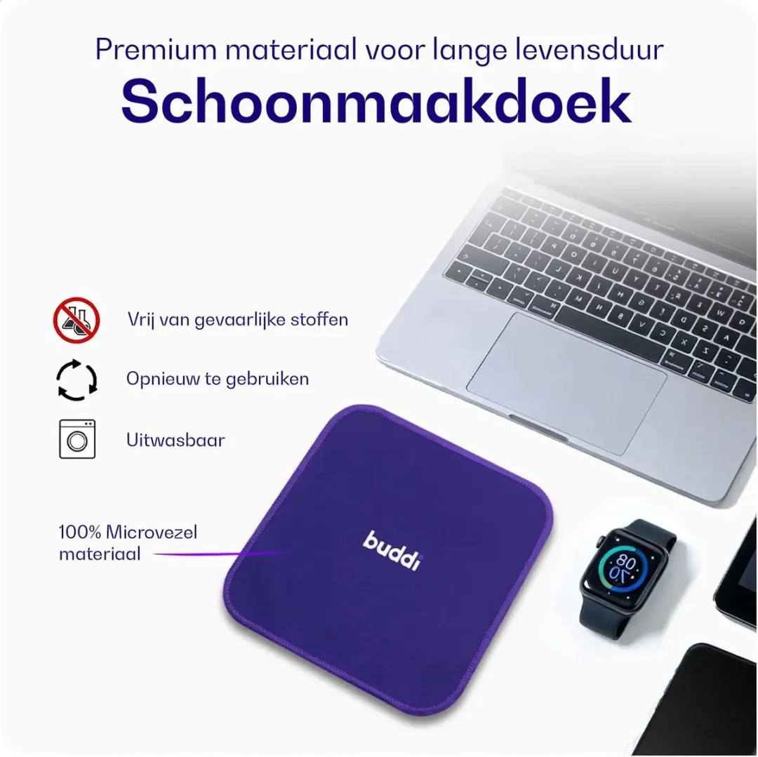 Buddi Fresh Schermreiniger Set 50ml - Paars
