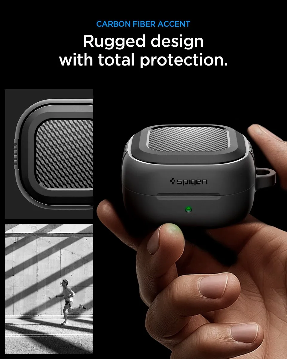 Spigen Rugged Armor Hoesje - Transparent - Samsung Galaxy Buds 4 Pro/4