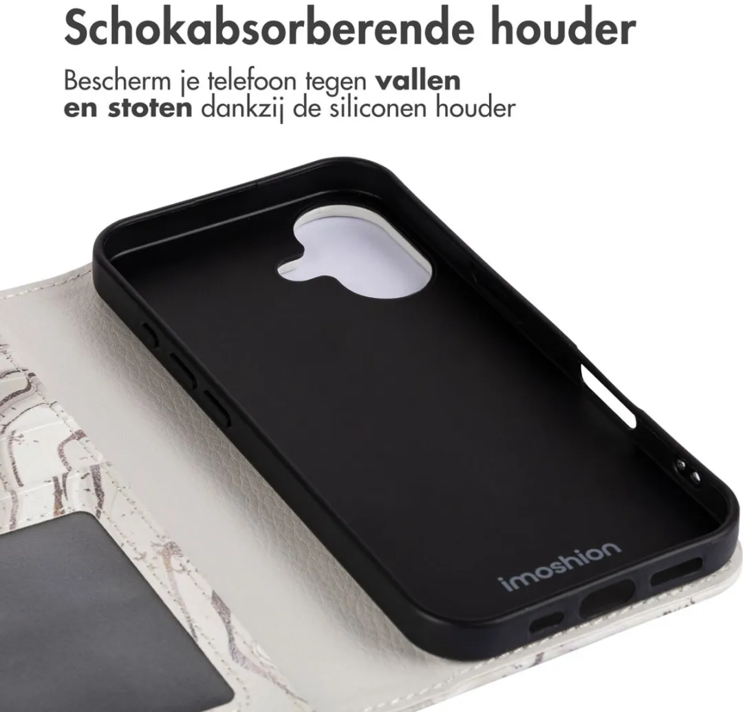 Imoshion iPhone 16 Hoesje Sandy Marble - 3 Pasjes