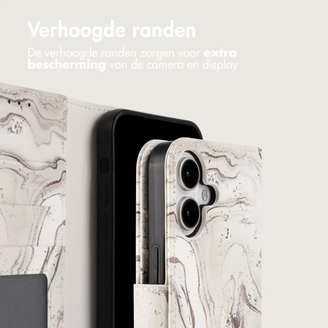 Imoshion iPhone 16 Hoesje Sandy Marble - 3 Pasjes
