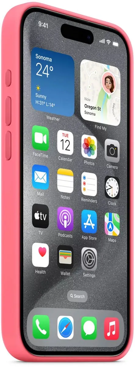 Apple Silicone Backcover MagSafe MWNJ3ZM/A - Roze