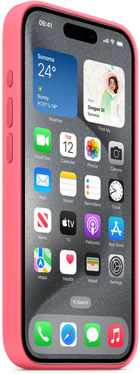 Apple Silicone Backcover MagSafe MWNJ3ZM/A - Roze