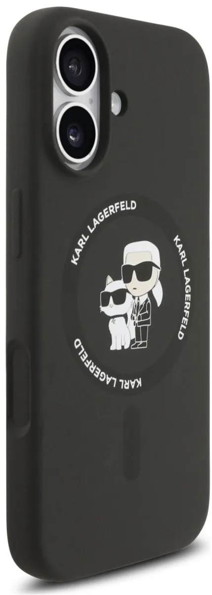 Karl Lagerfeld Karl&Choupette Ringhoes Silicone - iPhone 17 Magsafe - Zwart