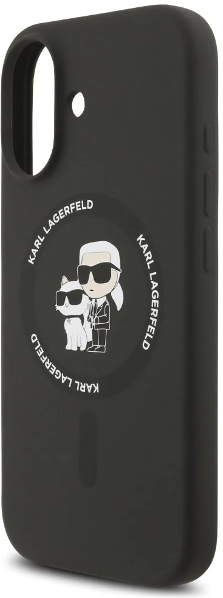 Karl Lagerfeld Karl&Choupette Ringhoes Silicone - iPhone 17 Magsafe - Zwart