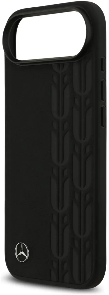 Mercedes Case Leer Laurel Leaves MagSafe iPhone - Zwart