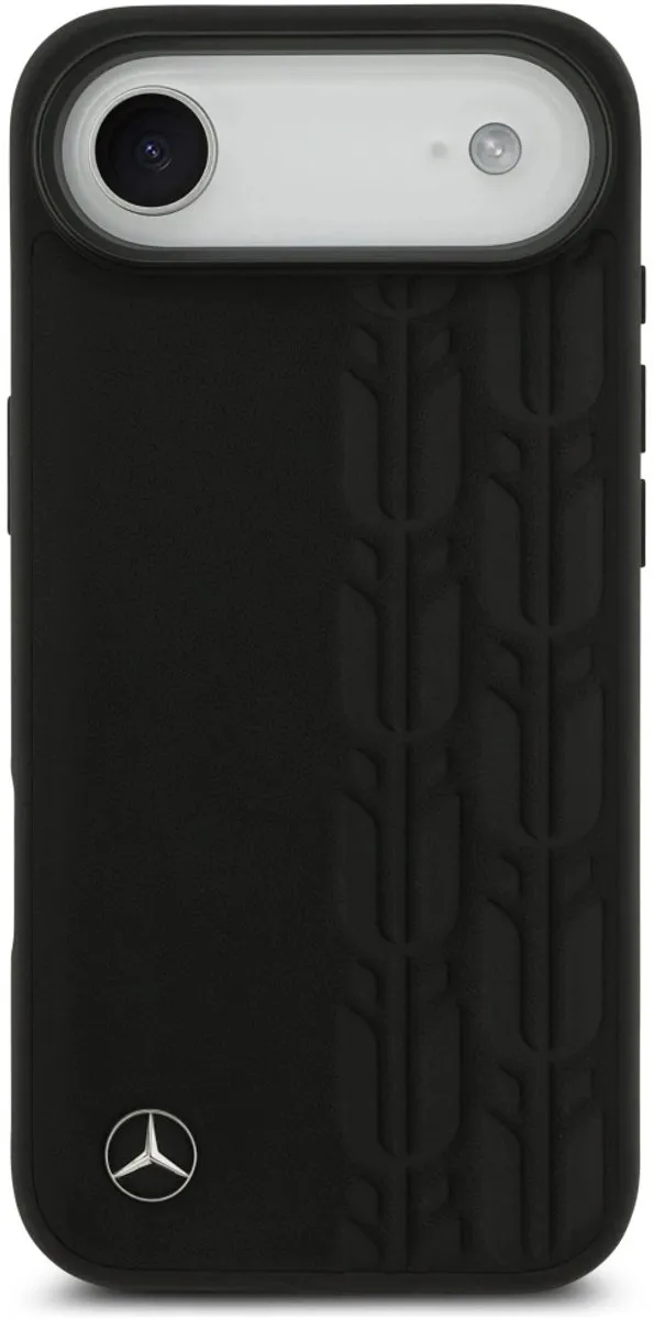 Mercedes Case Leer Laurel Leaves MagSafe iPhone - Zwart