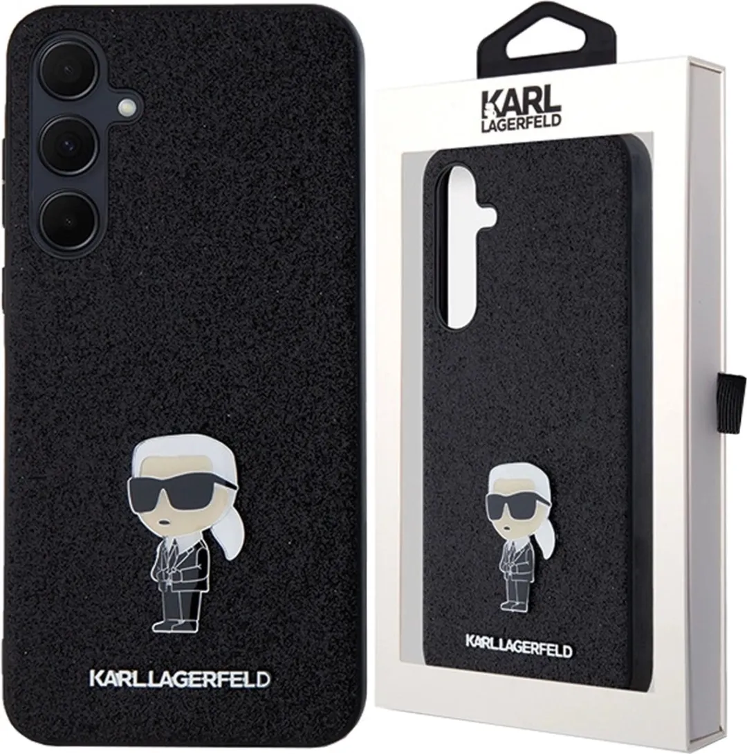 Karl Lagerfeld Fixed Glitter Ikonik Logo Hoesje Samsung Galaxy A35