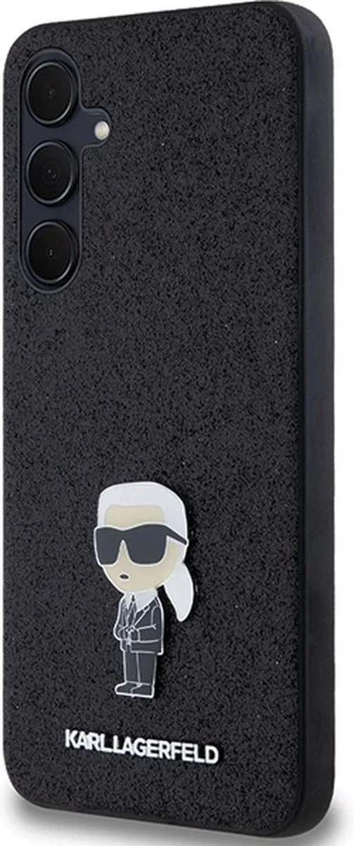 Karl Lagerfeld Fixed Glitter Ikonik Logo Hoesje Samsung Galaxy A35 - Zwart - afbeelding 6 van 6
