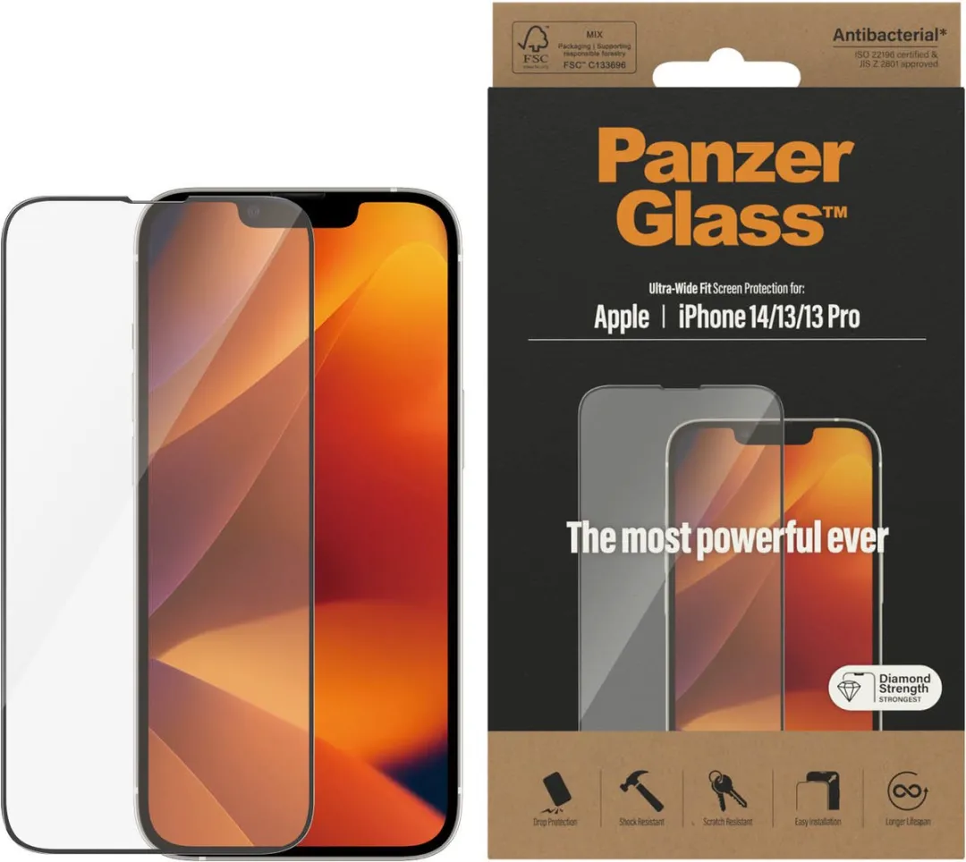 PanzerGlass Ultra-Wide Fit Screenprotector iPhone 14 Pro - afbeelding 4 van 6