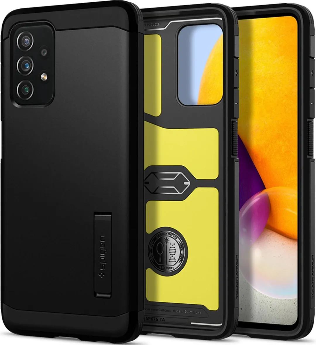 Spigen Tough Armor Samsung Galaxy A72 Hoesje - Zwart