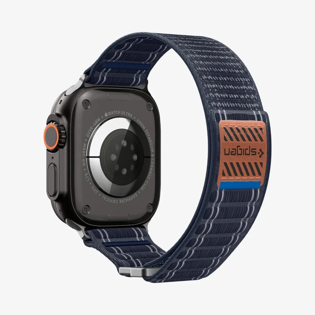 Spigen Stoffen Bandje Marineblauw - Apple Watch Universeel