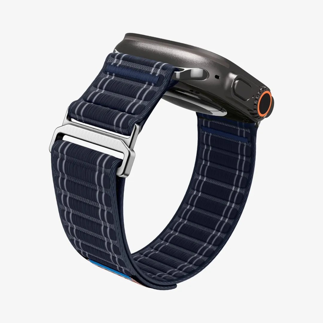Spigen Stoffen Bandje Marineblauw - Apple Watch Universeel