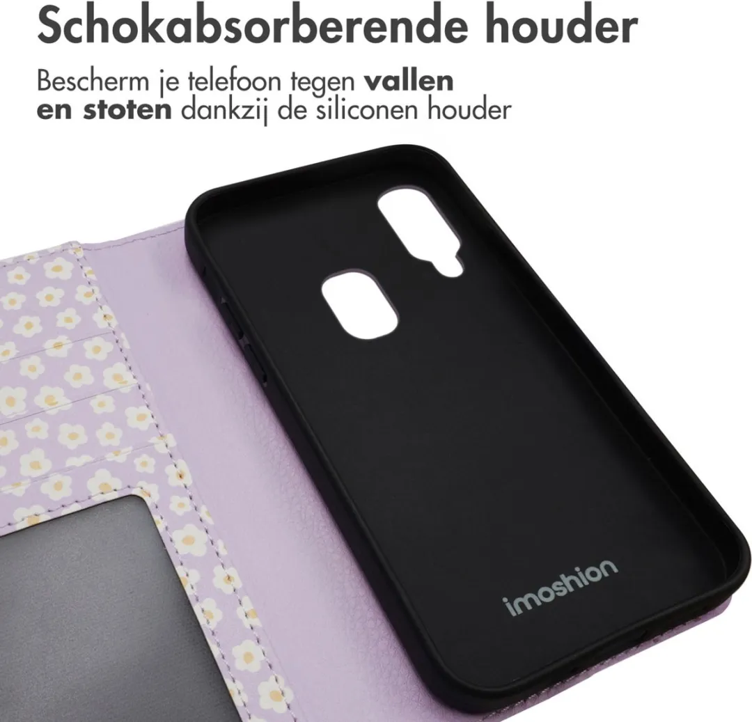 Imoshion Galaxy A20e Hoesje - 3 Pasjes - White Daisy