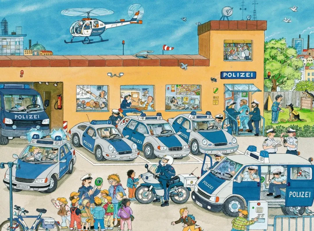 Ravensburger Politiebureau Puzzel 100XXL Stukjes - Multicolor - afbeelding 3 van 4