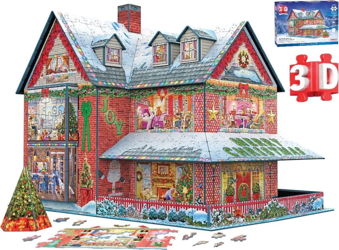 Eurographics Kersthuis 1100 Stuks 3D Puzzel - Multi