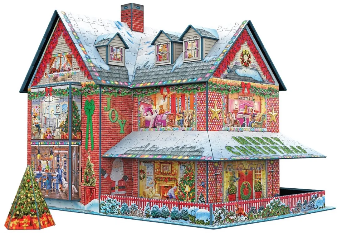 Eurographics Kersthuis 1100 Stuks 3D Puzzel - Multi