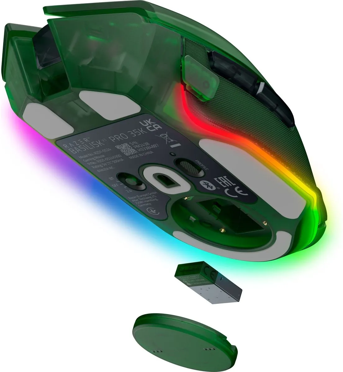 Razer Basilisk V3 Pro RZ01-05240300-R3G1 Gaming Muis - 35K DPI - Phantom Green