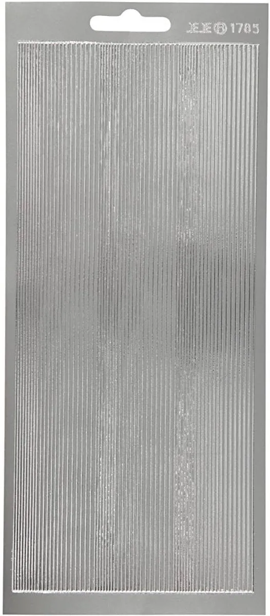Creativ Company Zilver Randen Stickervel 10x23cm