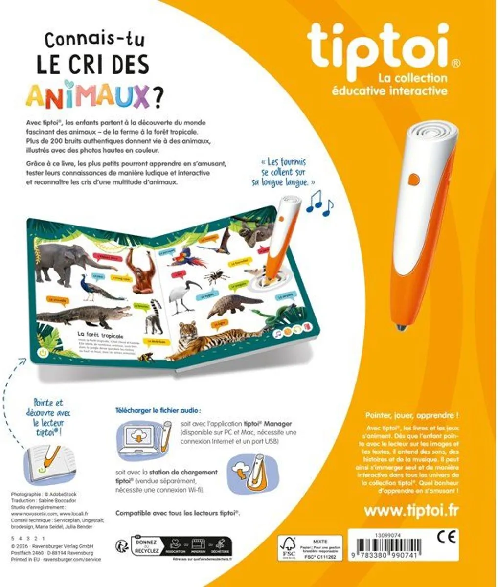 Ravensburger tiptoi Interactief Boek Geluiden van Dieren - 13099074
