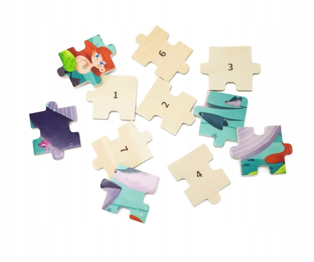Viga Houten Puzzel Zeethema 24 Stuks - Meerkleurig
