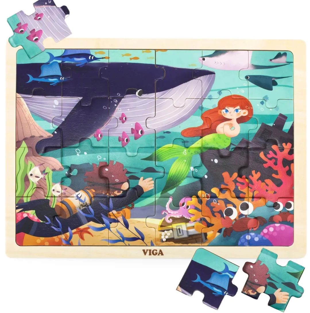 Viga Houten Puzzel Zeethema 24 Stuks