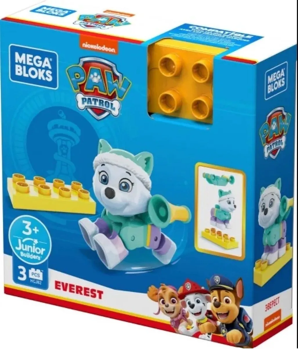 Fisher-Price Paw Patrol Everest Mega Bloks - 3 Stuks - Lichtblauw
