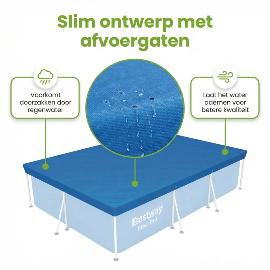 Bestway Frame Zwembad Afdekzeil 400x211cm Blauw - 58107