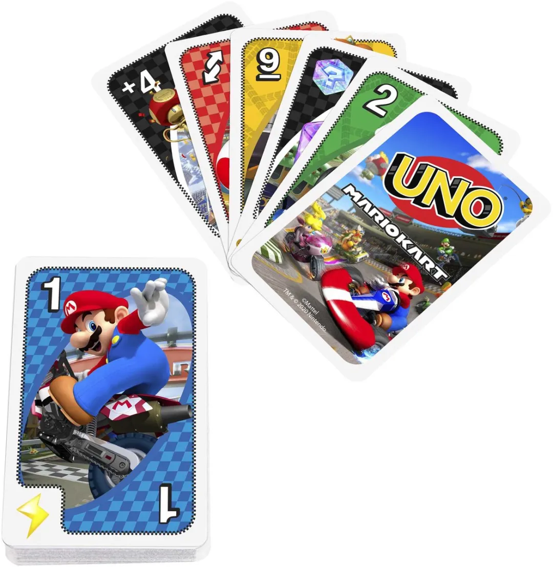Mattel UNO Super Mario Kart Kaartspel - 112 Kaarten