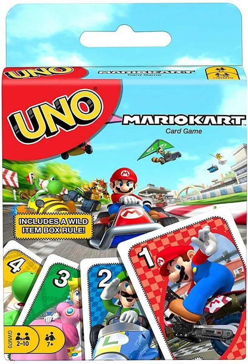 Mattel UNO Super Mario Kart Kaartspel - 112 Kaarten