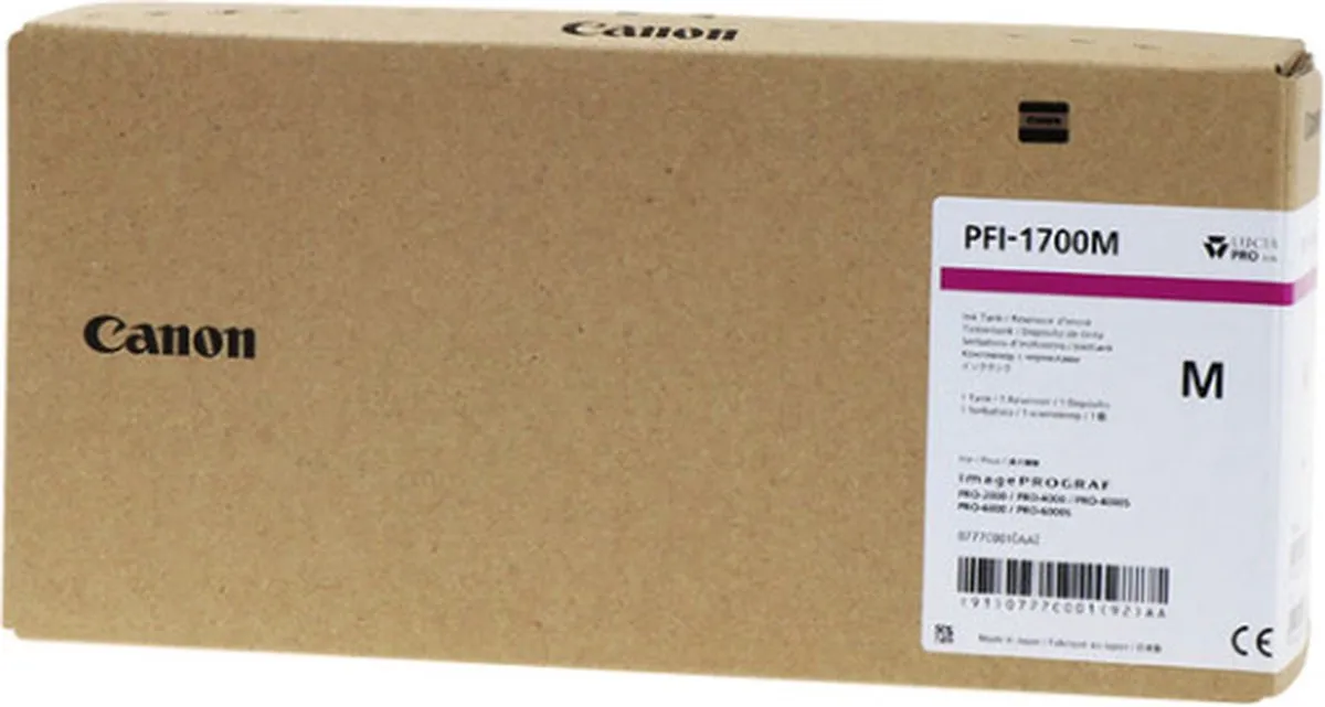 Canon PFI-1700M Inktcartridge Magenta 700ml