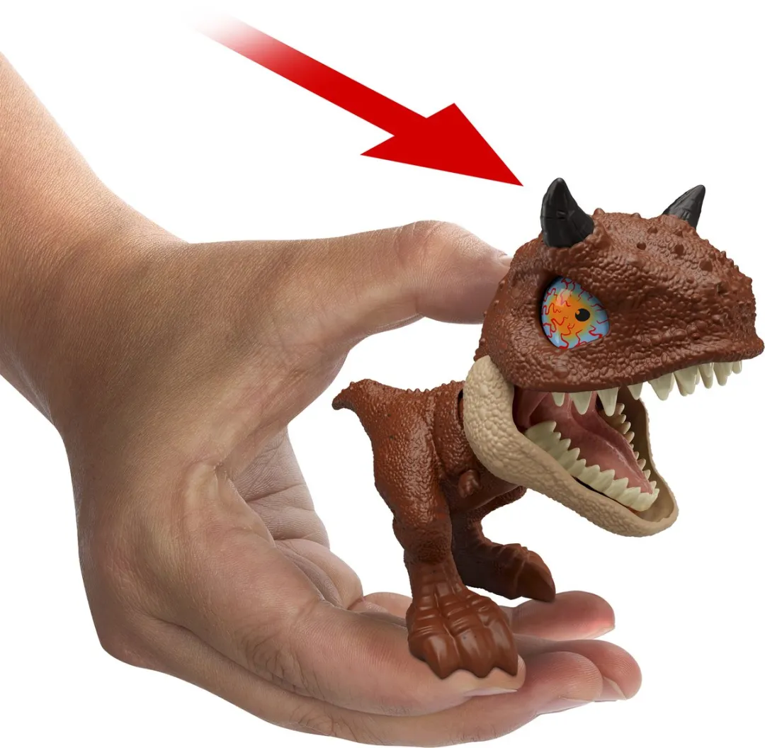Jurassic World Mighty Little Biters Carnotaurus JFC93 - Meerkleurig - afbeelding 6 van 6