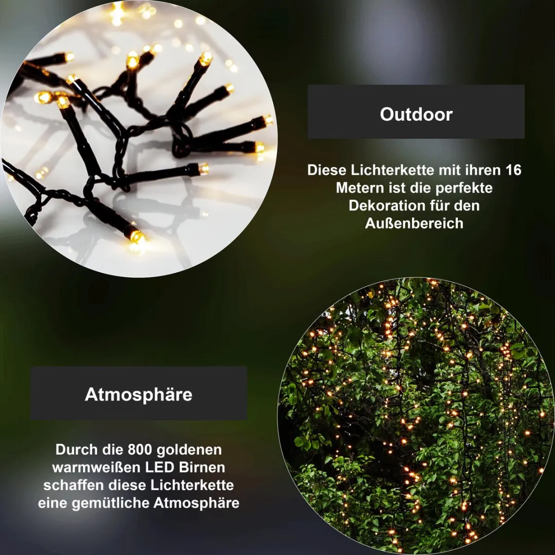 Star Trading LED-lichtketting Goud Warm Wit