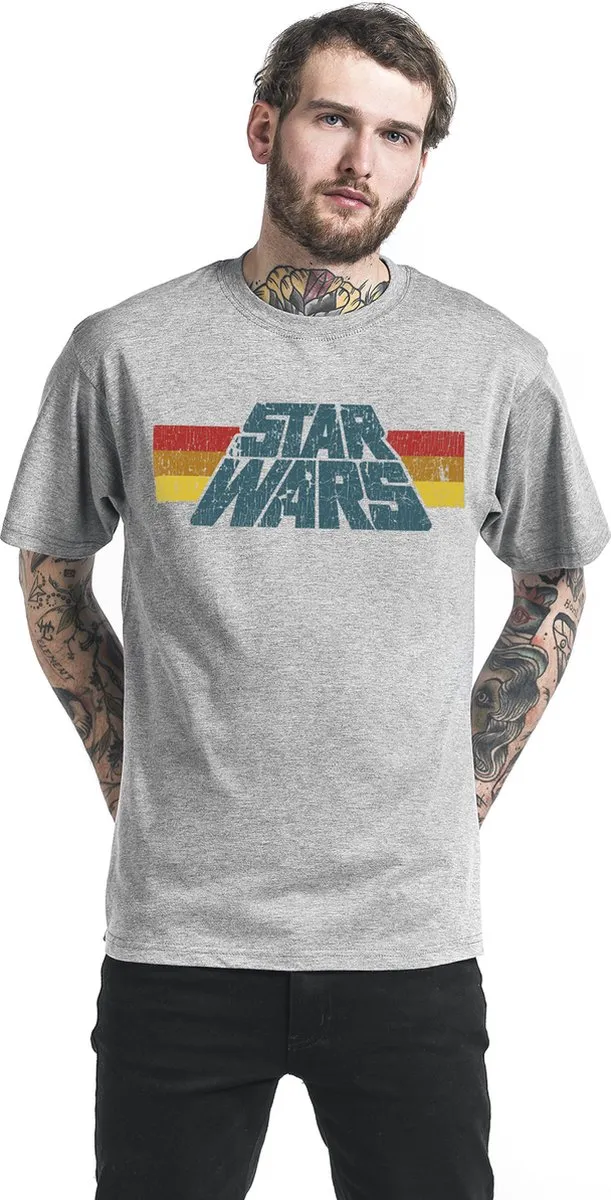 Star Wars Vintage 77 Heren T-shirt - Grijs L