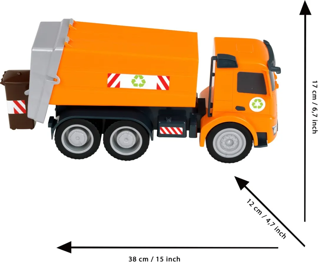 Klein Toys Mercedes-Benz Arocs Vuilniswagen 1:24 - Oranje
