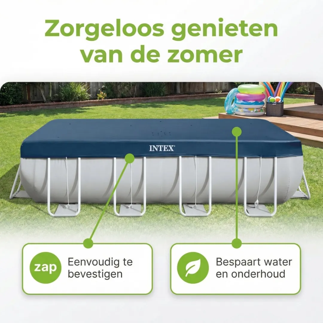 Intex Frame Afdekzeil 400x200cm 28037 - Blauw