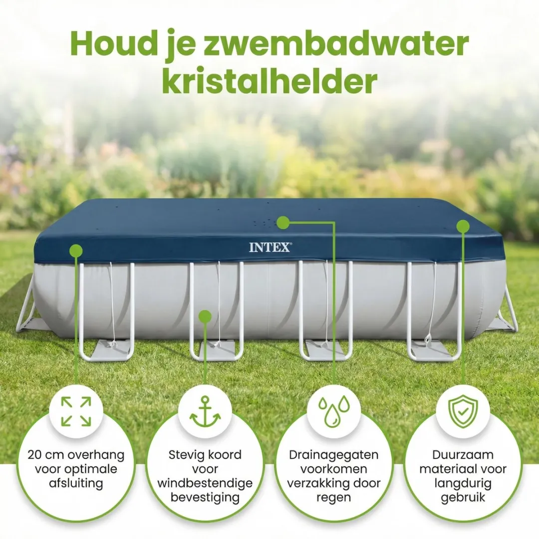 Intex Frame Afdekzeil 400x200cm 28037 - Blauw