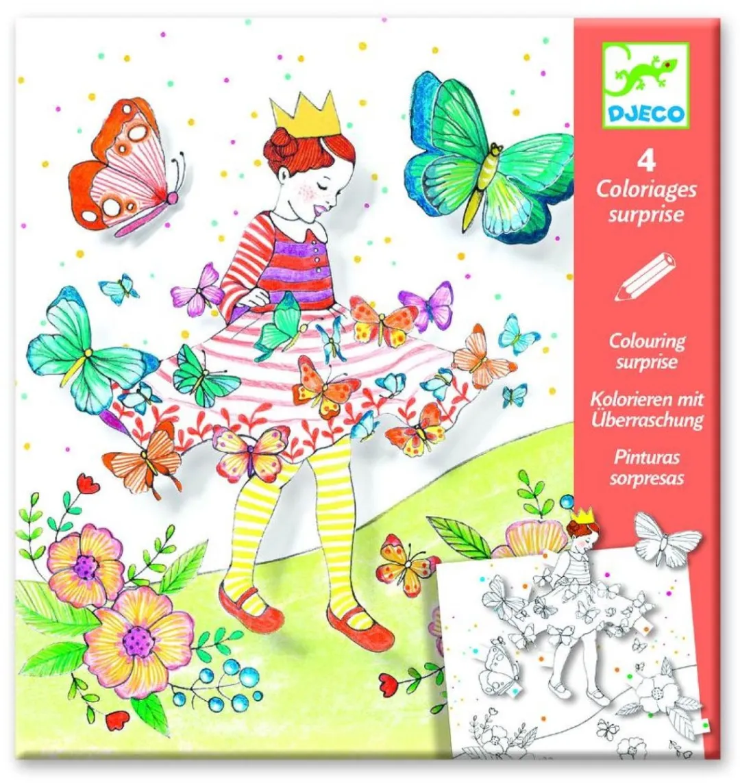 Djeco 3D Kleurprenten Lady Butterfly