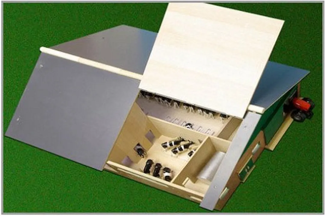 Kids Globe Ligboxenstal Hout Melkunit 1:32