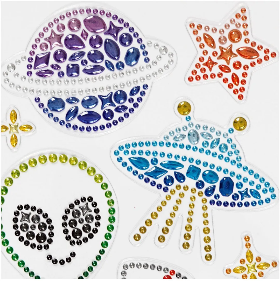Creativ Company Diamond Stickers Ruimte Thema - 10x16cm - Multi
