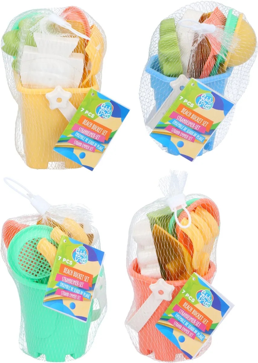 Eddy Toys Strandemmer Set 7 Stuks - Meerkleurig