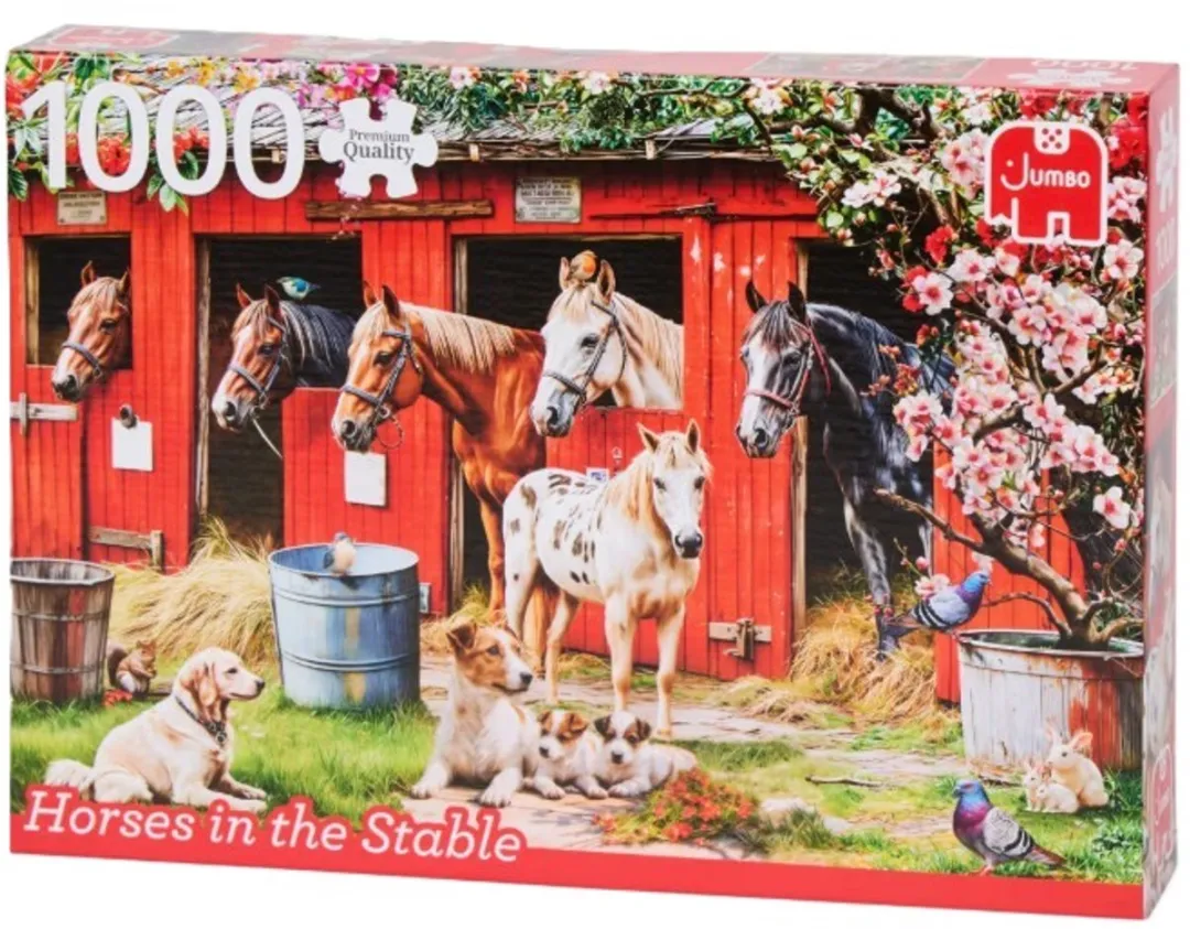 Puzzel Horses in the Stable 1000 Stuks