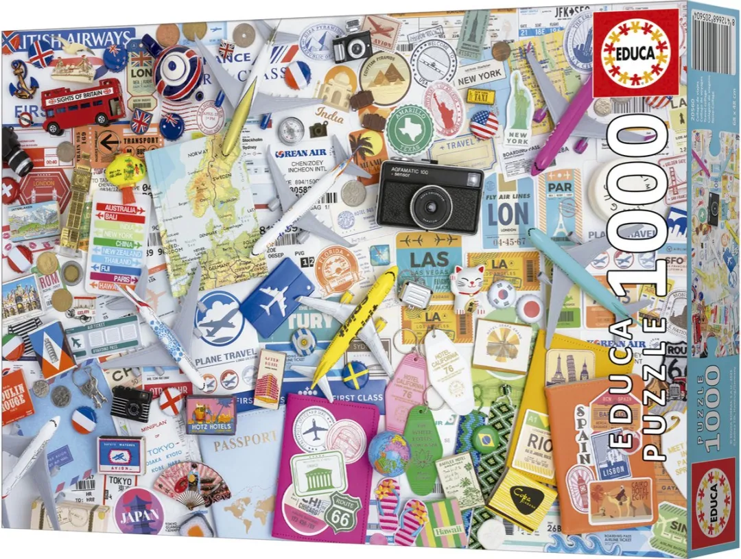 Educa Travel Collage 1000 Stuks Puzzel - Multicolor