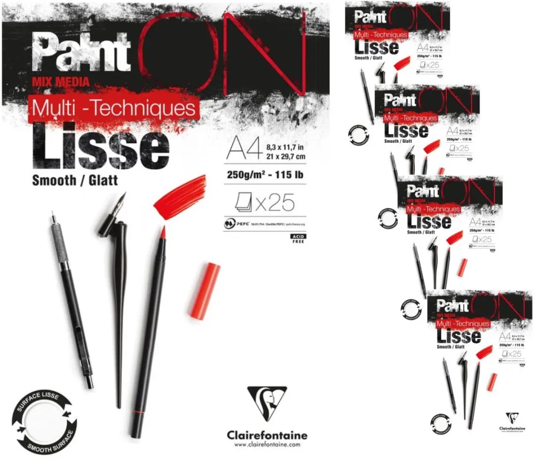 Clairefontaine Paint ON Multi-Techniek Pad A4 250g